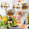 3Pieces Construction Themed Paper Lamp Hanging Decoration for Boy Birthday Party Children Room Decoration