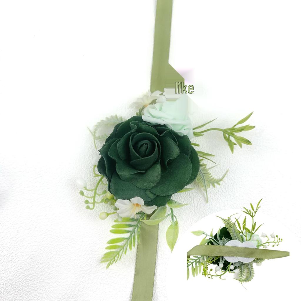 Wedding Corsage with PE Foam Flowers for Groomsmen, Bridesmaids, and Greeters