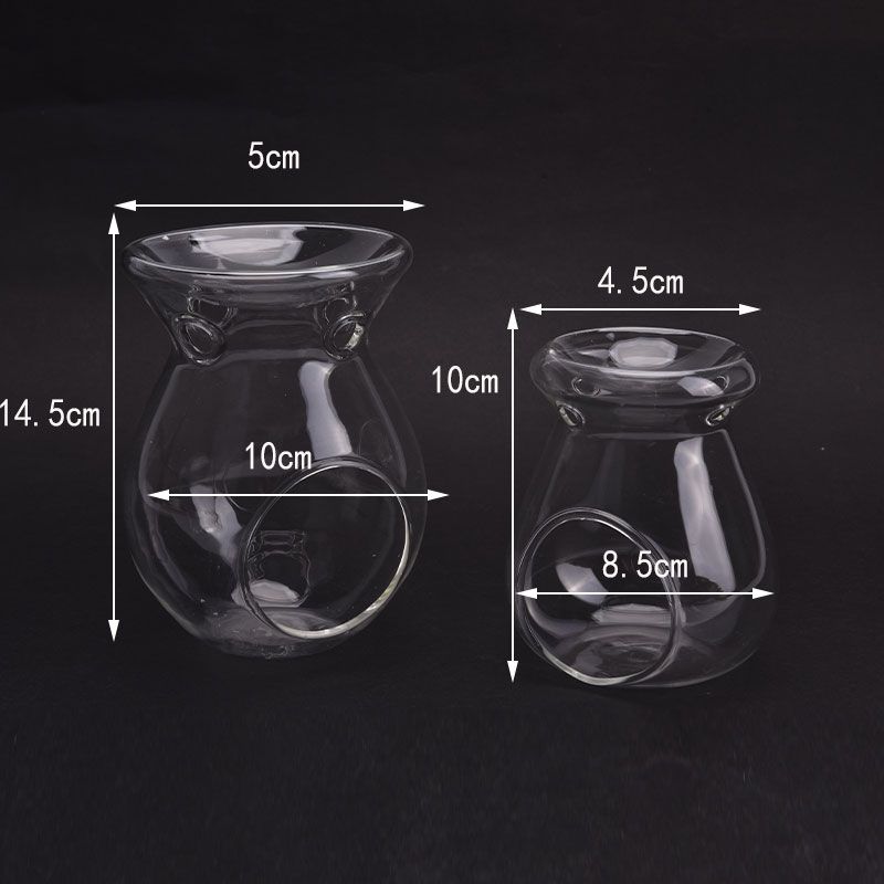 Nordic Home Decor Glass Candle Heat Resistant Oil Furnace Aroma Burner Holder Candlestick Vase Romantic Wedding Decoration