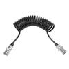 7 Way Trailer Cord Zinc Alloy Heavy Duty Coiled 7 Way Power Line Semi Truck Tractor Trailer Accessories