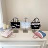 Rural Style Lace Lattice Handbag Square Plaid Bow Handbag Korean Style Denim Sweet Crossbody Bag Students