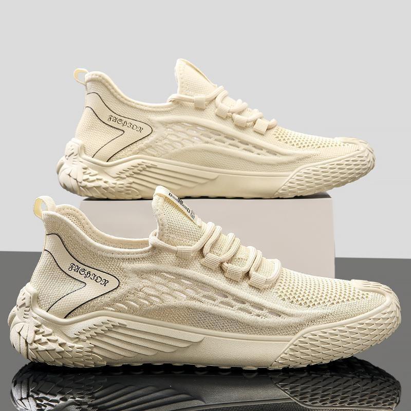 Soft-soled men's shoes spring and summer new fly-woven mesh shoes breathable running sports casual shoes thin knitted trendy shoes
