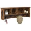 Wall mounted nightstand smoked oak 75 x 16 x 26 cm