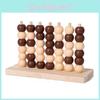Wooden 3d Connect Four Puzzle Toy For Parentchild Interaction And Brain Development