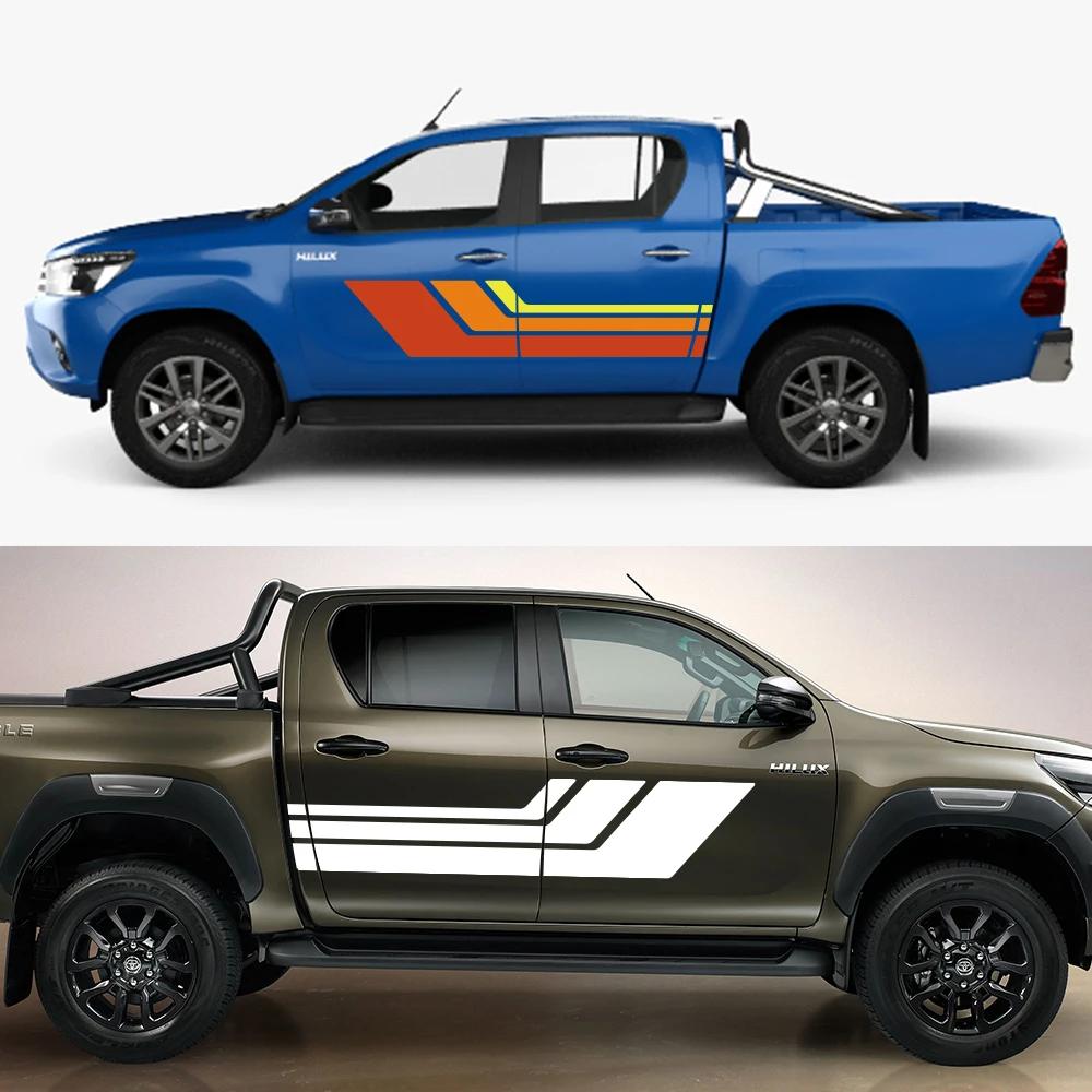 2 buc. Autocolante auto de stilizare a ușii laterale a camionetei pentru Toyota Hilux SR5 SR GR AN10 AN20 AN30 2005 Autocolante de vinil PVC Accesorii auto