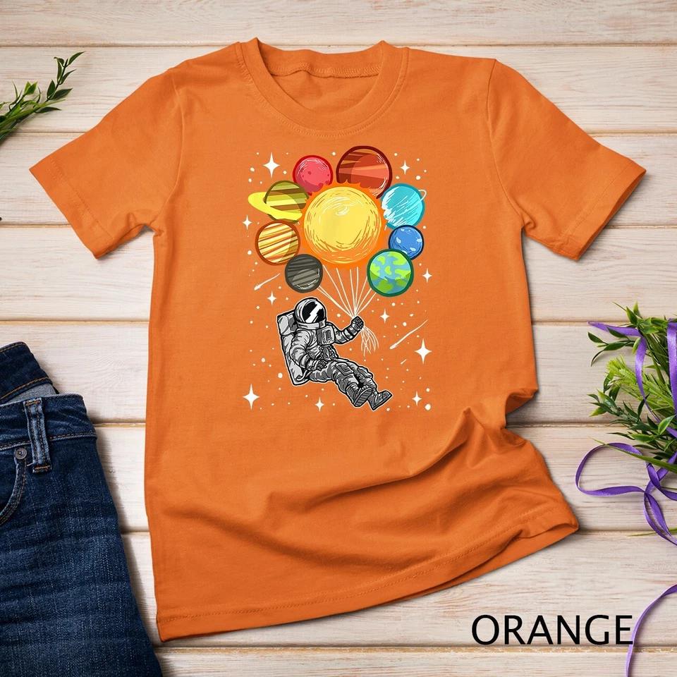 Astronaut Space Spaceman Moon Mars Balloons Planets T-Shirt Unisex T-shirt 6 3XL
