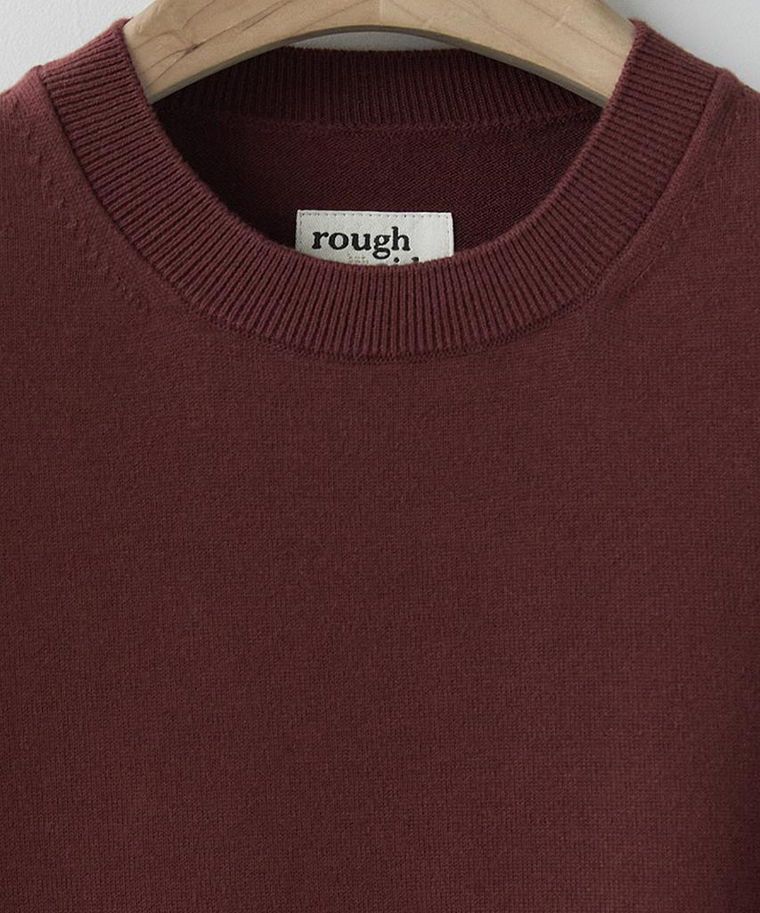 Leopeusaideu Whole Garment Crew Knit Burgundy