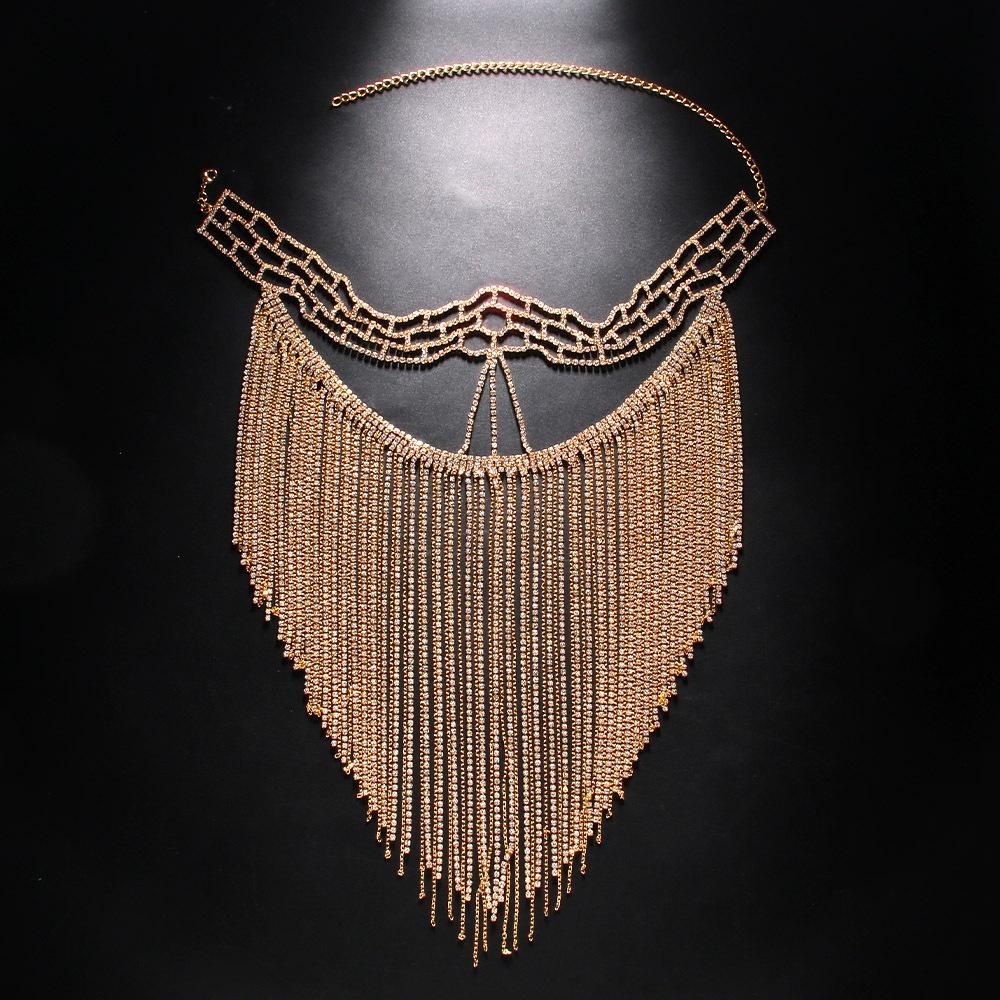 2024 Trend New Ladies Fashion Rhinestone Mask Fringe Face Accessories Dance Party Jewelry Accessories