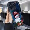 Adorable Snowman Groove iPhone 15/16/17 Pro Max Black Staircase Case