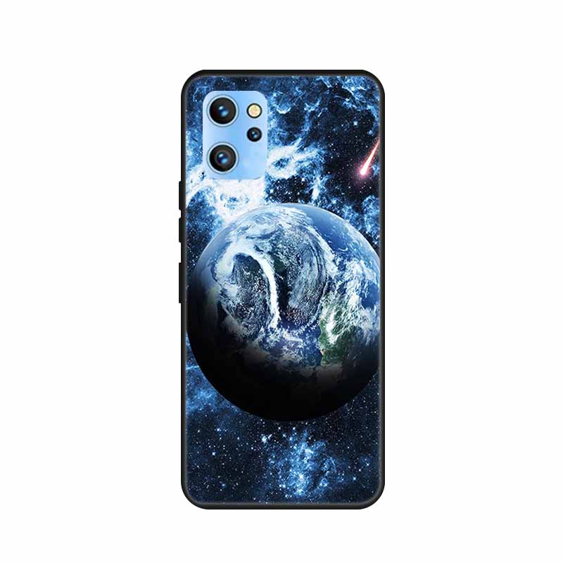 Etui do telefonu Umidigi A13 Pro 2022 Kwiaty Czarny Silikonowy Tylny Pokrowiec Miękki Pokrowiec TPU Do Umidigi A13S Etui A 13 S Coque Funda Torba