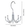 1Pc Multi Purpose Hanger 360 Rotatable Metal Clothes 8 Claw Hooks Closet Wardrobe Organizer Multifunctional Hook Belt