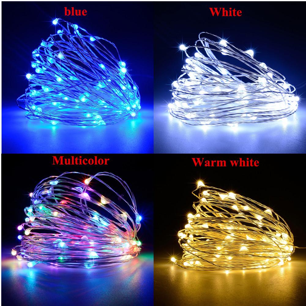 Solar String Lights Garland Christmas Decorative 8 Modes Fairy Lights Copper Wire For Outdoor Wedding Homes Party Garden