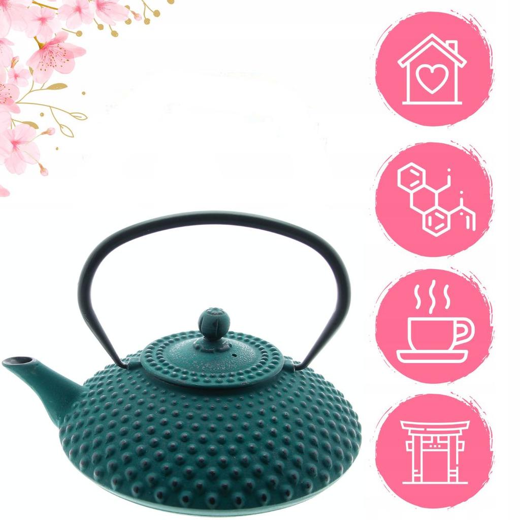 Kettle, Teapot, Cast Iron Infuser With Herb Tea Strainer 1.25 L Cast Iron
