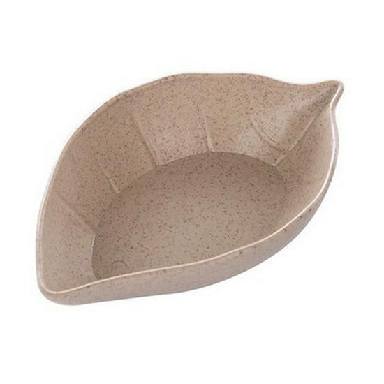 Wheat Straw Kitchen Seasoning Dish - Creative Round Plastic Plate for Dipping Sauce & Snacks