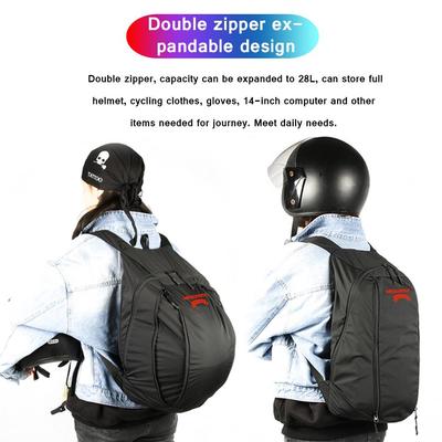 Borse da Viaggio per Moto 20-28L Zaino Espandibile Casco Grande Capacità Impermeabile Borsa per Laptop da Moto Per Casco Moto