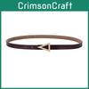 Chic Simple Women Belt With Metal Triangle Buckle For Dress And Attire Formal