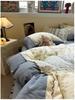 Korean Soft Crinkled Gauze Lace 4-Piece Bedding Set