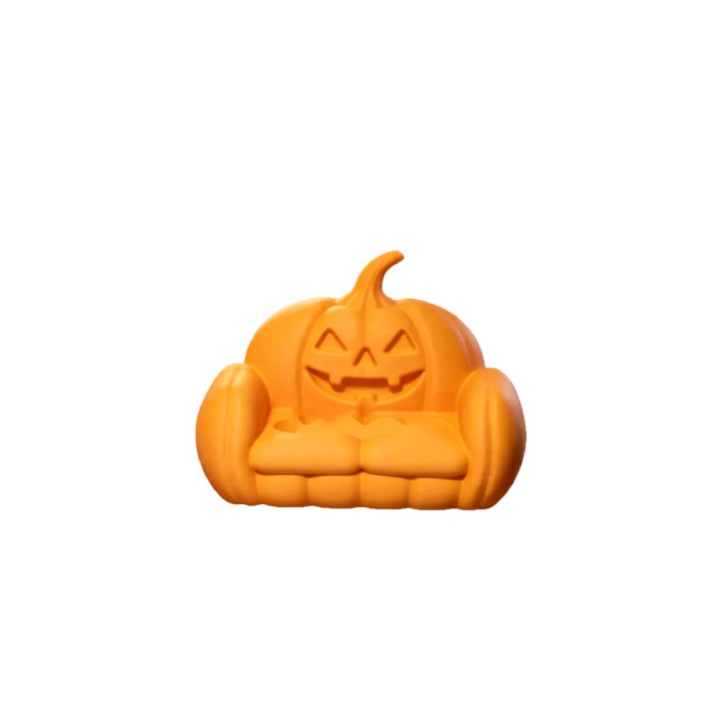 Halloween Pumpkin 3D Printed Jewelry Tray for Couch Side Table Decor