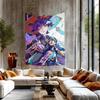 Genshin Impact Scaramouche Colorful Tapestry Wall Hanging Hippie Flower Wall Carpets Dorm Decor Japanese Tapestry