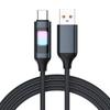 100W Fast Charging Braided USB-C Cable with Colorful Breathing Light for Apple and Huawei 15/17