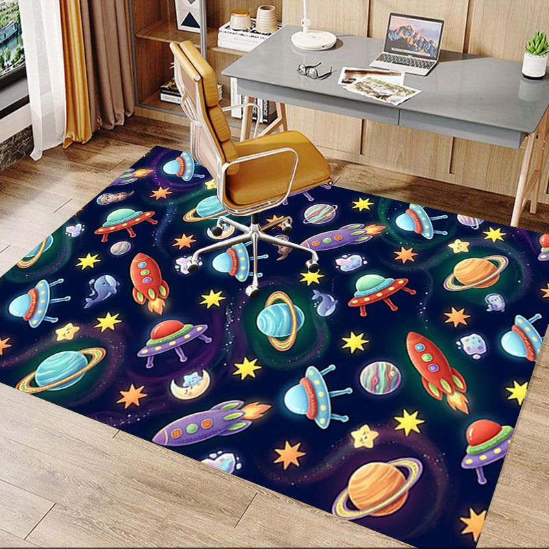1PC space planets Non-Slip Floor Carpet Compatible for Office&Living Room&Bedroom&Dining room - Soft & Pattern-G0349