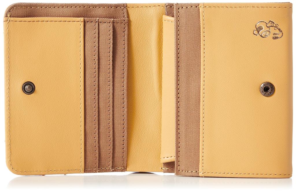 Shuhei Nomura Women's Compact Bifold Wallet, Made of Genuine Leather, Nadaya, with a Daikokuten Design, Designed for Wealth and Good Fortune, No.