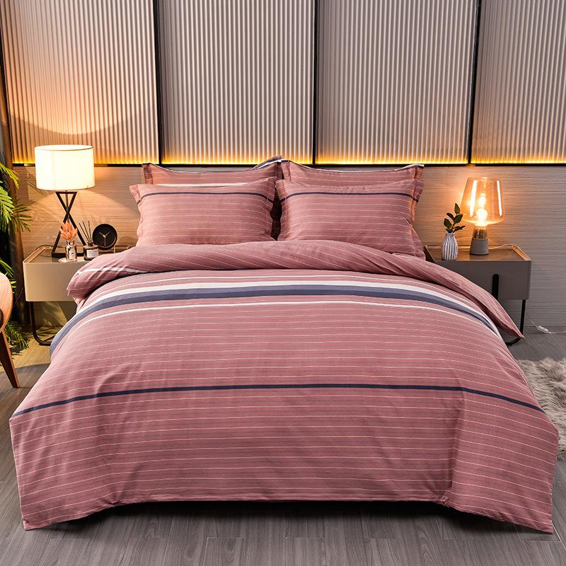 Thickened Cotton Four-piece Set, Pure Cotton Bed Sheet Quilt Cover, Dormitory Three-piece Set, Bedding
