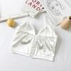 Women's Tube Top Silk Comfortable Crop Top Sexy Camisole Wireless Summer V-Neck Sleeveless Underwear