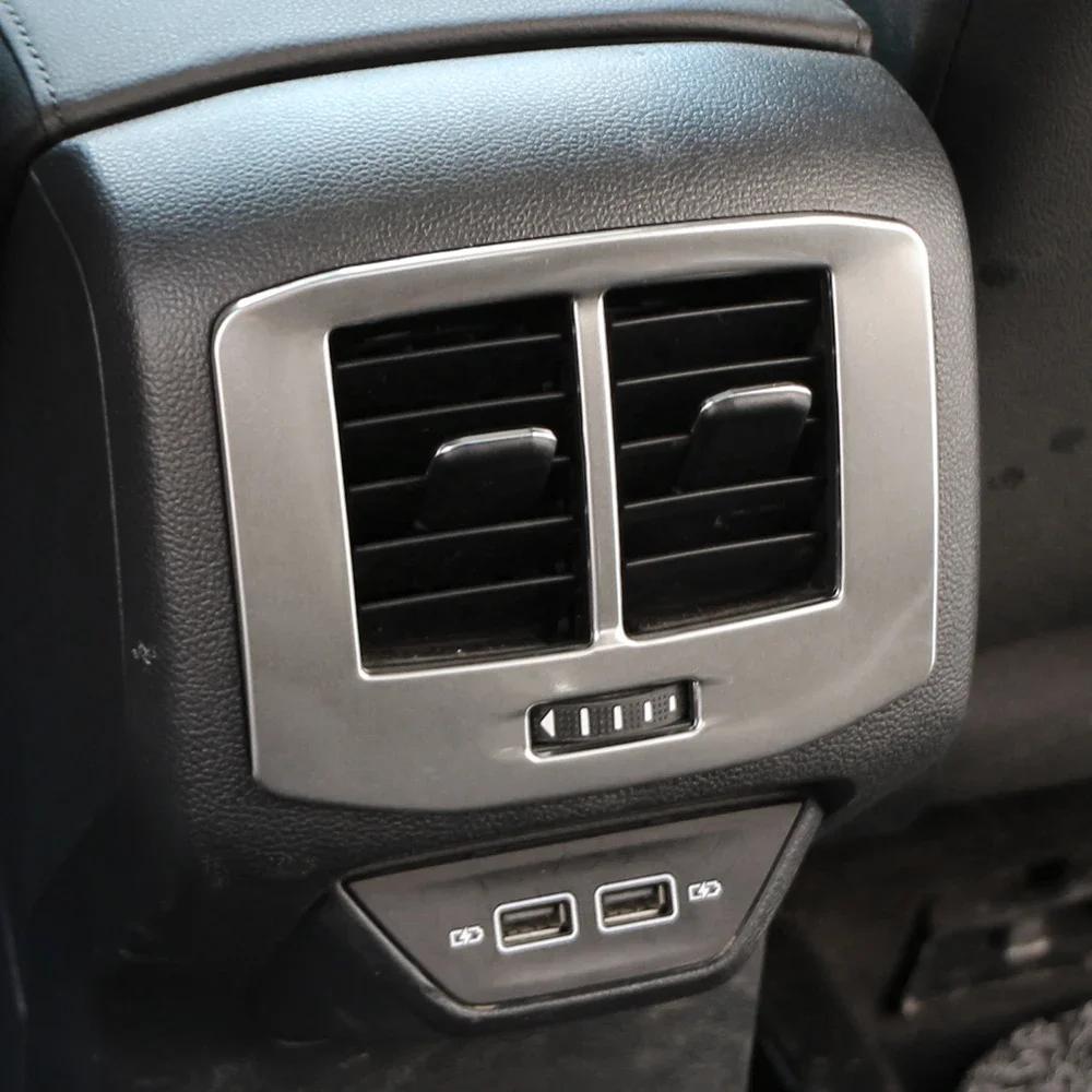 For Volkswagen VW T-roc Troc 2018-2025 Rear AC Vent Outlet Frame Air Conditioning Panel Sticker Cover Trim Interior Accessories