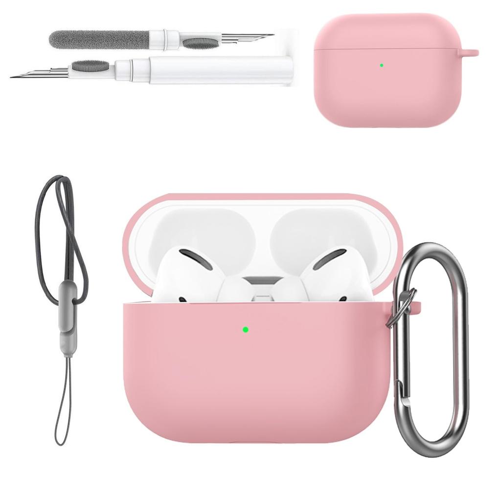 For Airpods Pro 3 Case Cover Earphone Protective Silicone Cover (with Carabiner + Lanyard + Cleaning Pen) Case for Airpods Pro 3