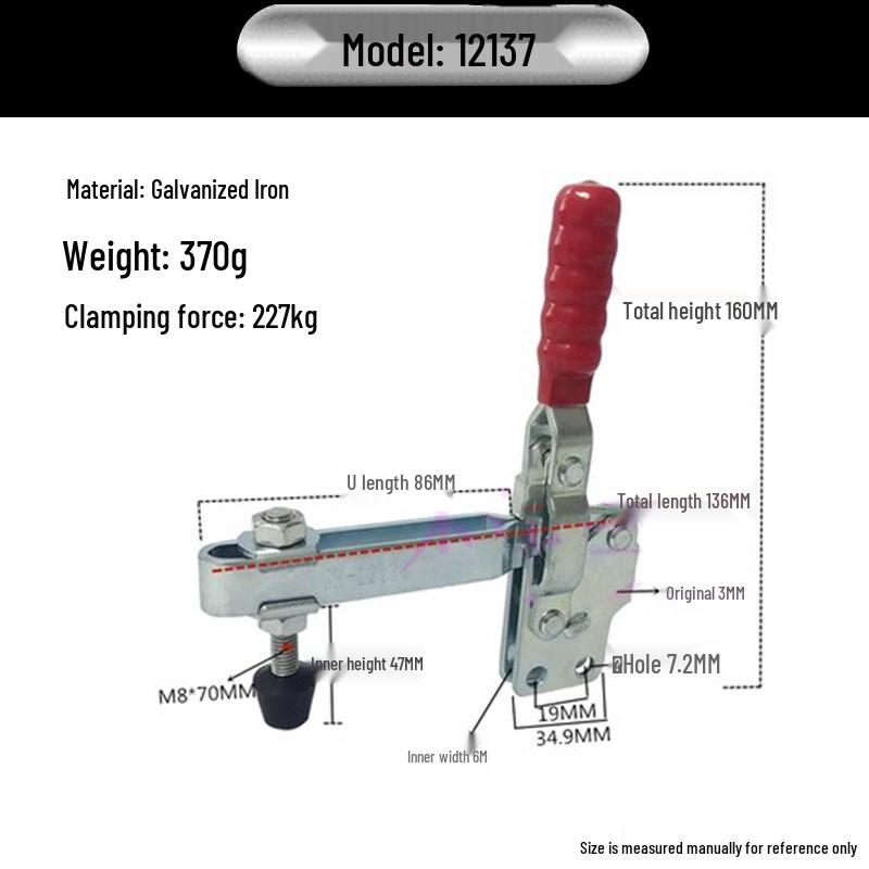 XB-101-A Adjustable 304 Stainless Steel Quick Latch Clamp for Workpiece Fixing