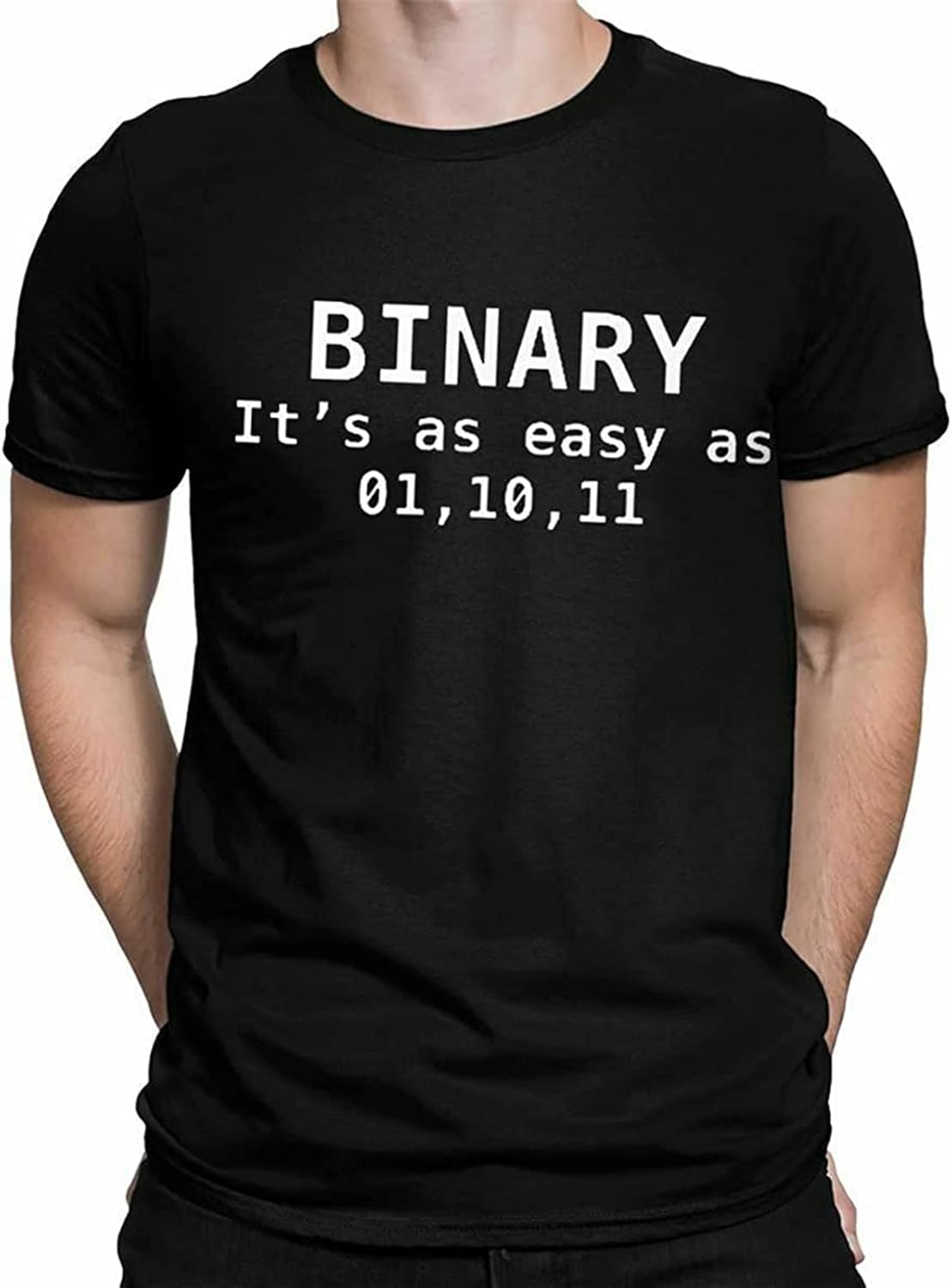 Men s Binary Mens T Shirt Funny Geek Nerd XXL чёрный