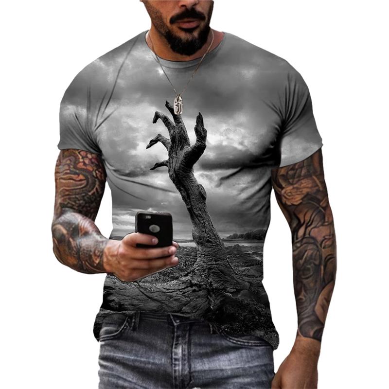 Neue Mode Herbst Landschaft grafik t-shirts Sommer Männer Casual Landschaft Muster Tees 3D Gedruckt Oansatz übergroßen t-shirt Tops