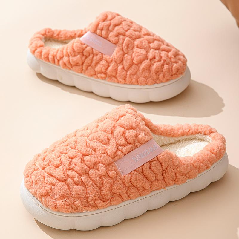 

Хлопковые тапочки женские зимние новые бархатные теплые тапочки для пары хлопковые туфли нескользящие бесшумные хлопковые тапочки-моп 42-43 оранжевый