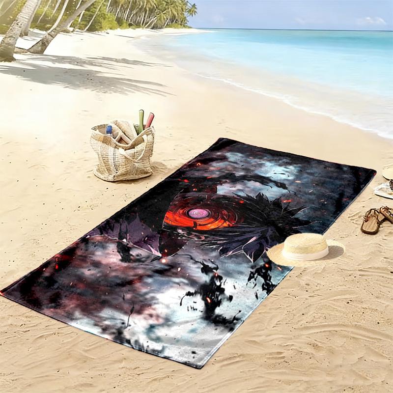 Obito Uchiha Masked Print Beach Towel, Large Soft Quick Dry Towel for Beach Camping Swimming