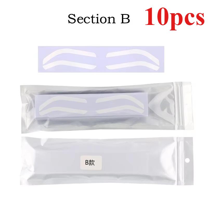 10/30/60PCS Disposable Eyebrow Design Stencil Eyebrow Tint Airbrush Auxiliary Sticker For Brows Shaping With Single
