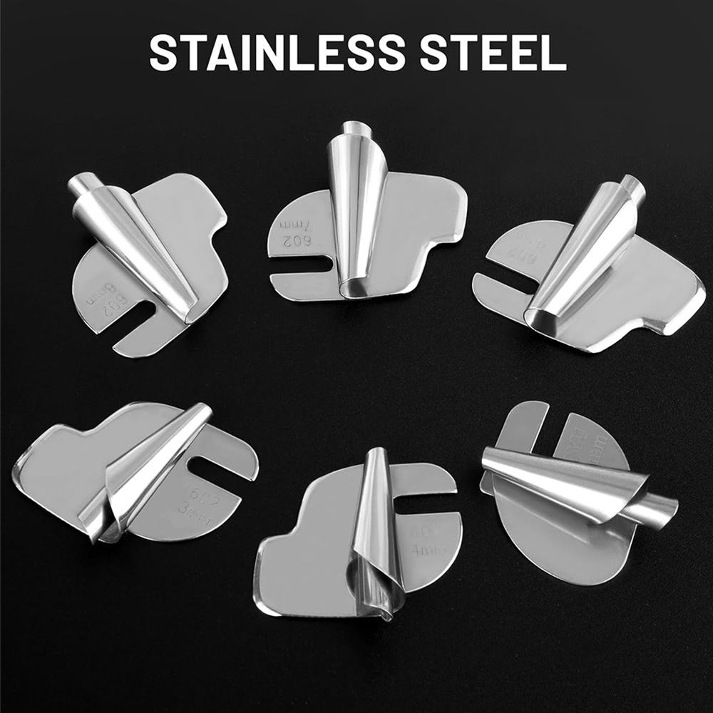 6Pcs 3mm-8mm Sewing Rolled Hemmer Foot Home Industrial Curved Scroll Hemmer Foot