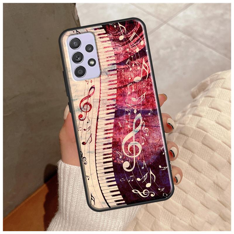 Music Piano Elegant Case For Samsung Galaxy A14 A34 A54 A12 A22 A32 A42 A52 A13 A23 A33 A53 A50 A51 A71 Cover