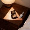Wooden Ring Box Finger Jewelry Holder Case Double Slots Wooden Wedding Ring Box For Engagement Proposal Women Ceremony Travel