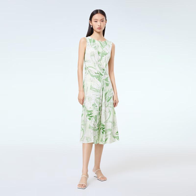 

OVVOVV Women s Elegant Floral Sleeveless Midi Dress S (155/80A)