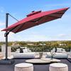 OEING 3x4m Square Outdoor Sunshade Umbrella with Rolling Base
