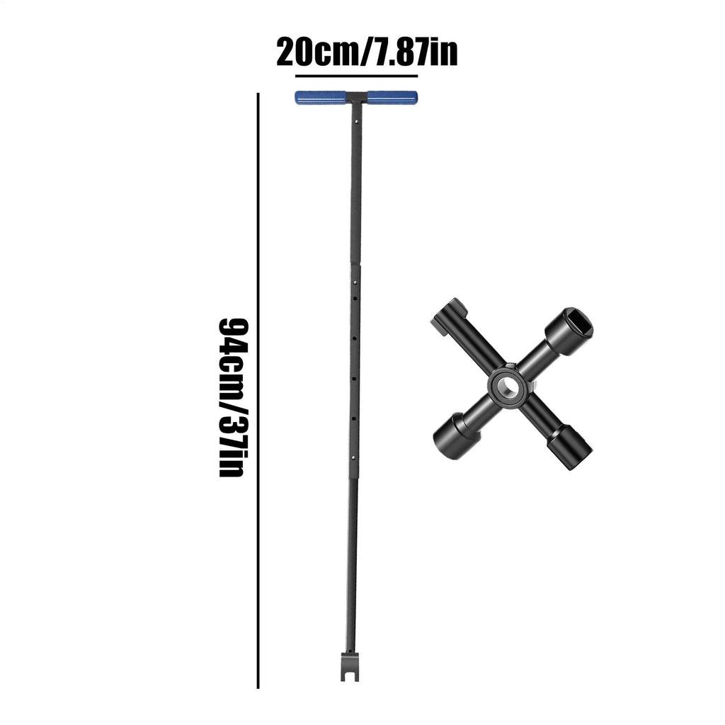 Water Meter Key T-Shaped Anti-Slip Valve Wrench Garden Valve Spanner For Plumbing Irrigation Outdoor Backyard Garden Lawn