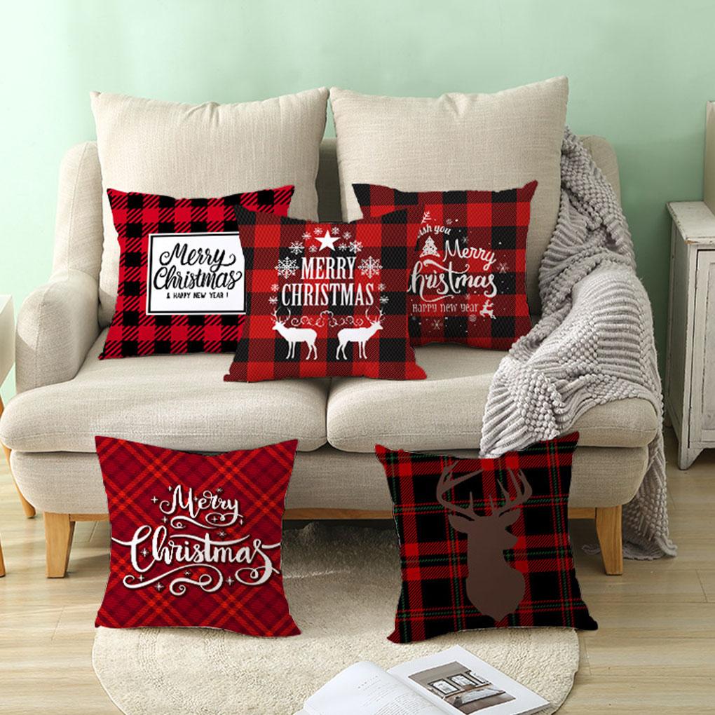 Christmas Pillowcase Xmas Wedding Decoration Pillow Case Home Sofa Car Living Room Bedroom Cushion Cover for Teens Adults