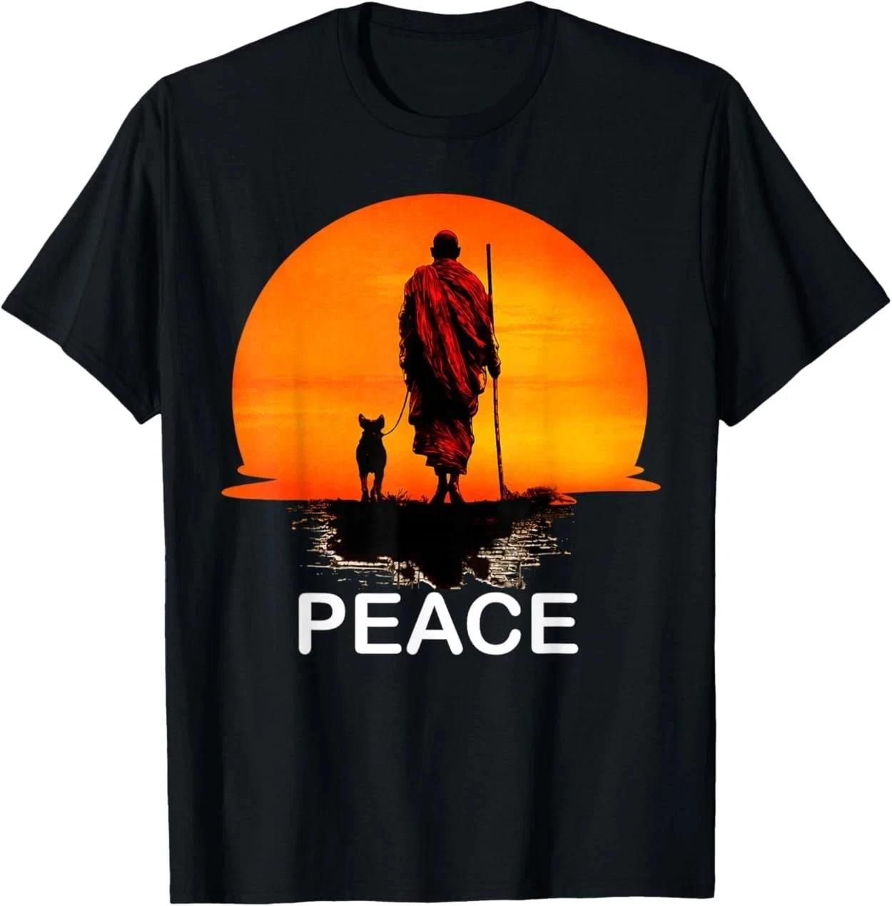 

Walk for Peace Monks with Aloka Dog T shirt Allsize XL