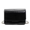 This Is A Trendy and Stylish Summer Square Bag with A Crocodile Pattern and A Glossy Single-shoulder Design