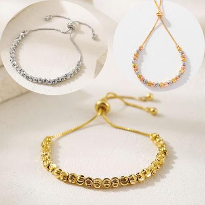 Luxury Gold Color Adjustable Bracelet - Stainless Steel Jewelry for Women, Hypoallergenic Bangles Accessories 3 Color Options