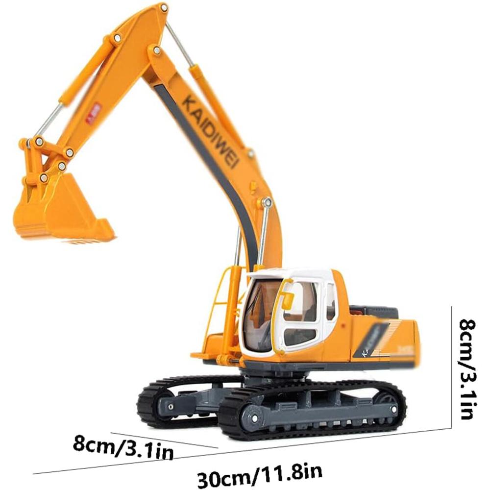Baggermodell aus Legierung im Maßstab 1/40, Lernspielzeug für Kinder, Baufahrzeuge, Lieblingsgeschenke für Kinder