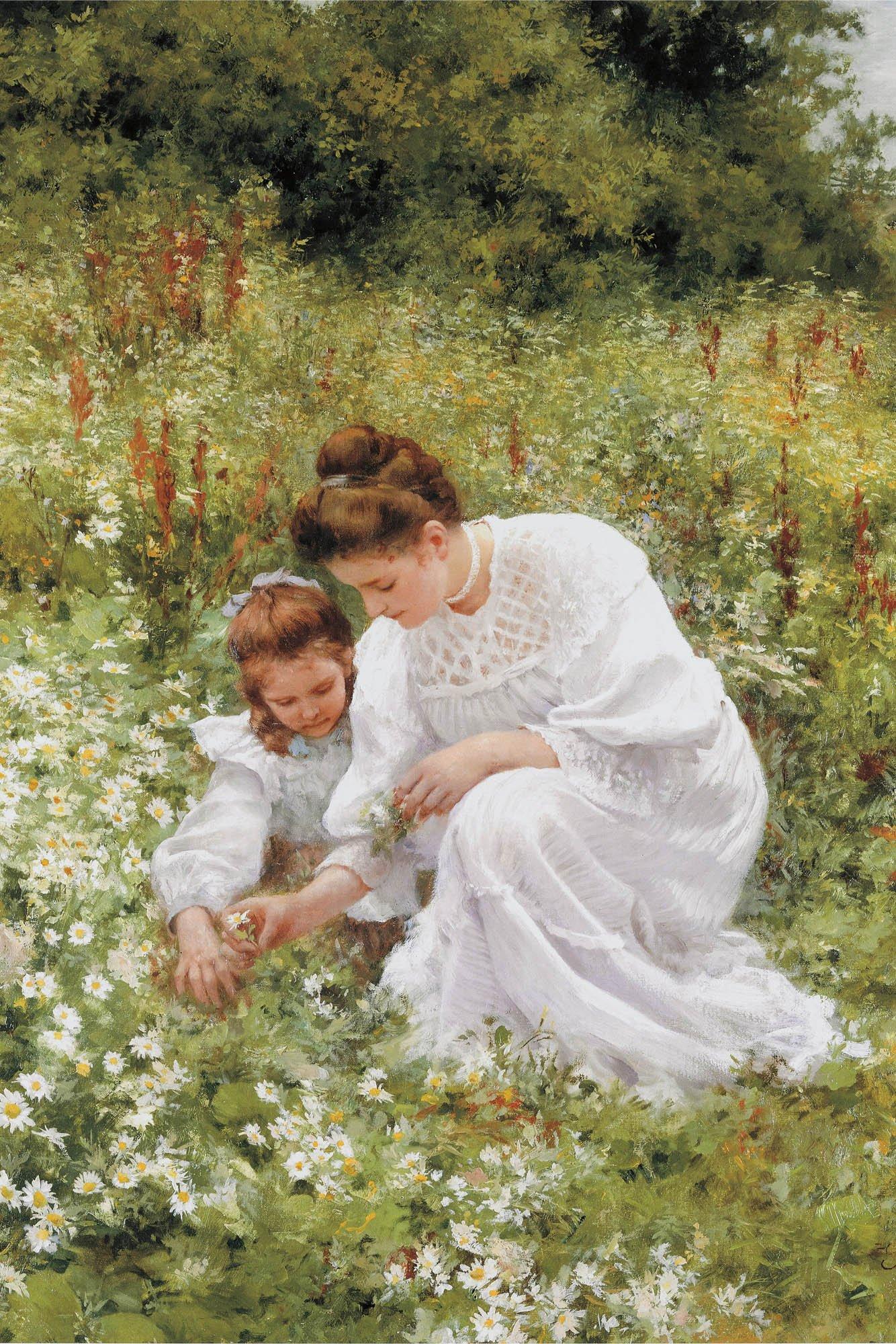 

Cuties 1000 Piece Jigsaw Puzzle Mother and Child Picking Daisies (50x75cm)