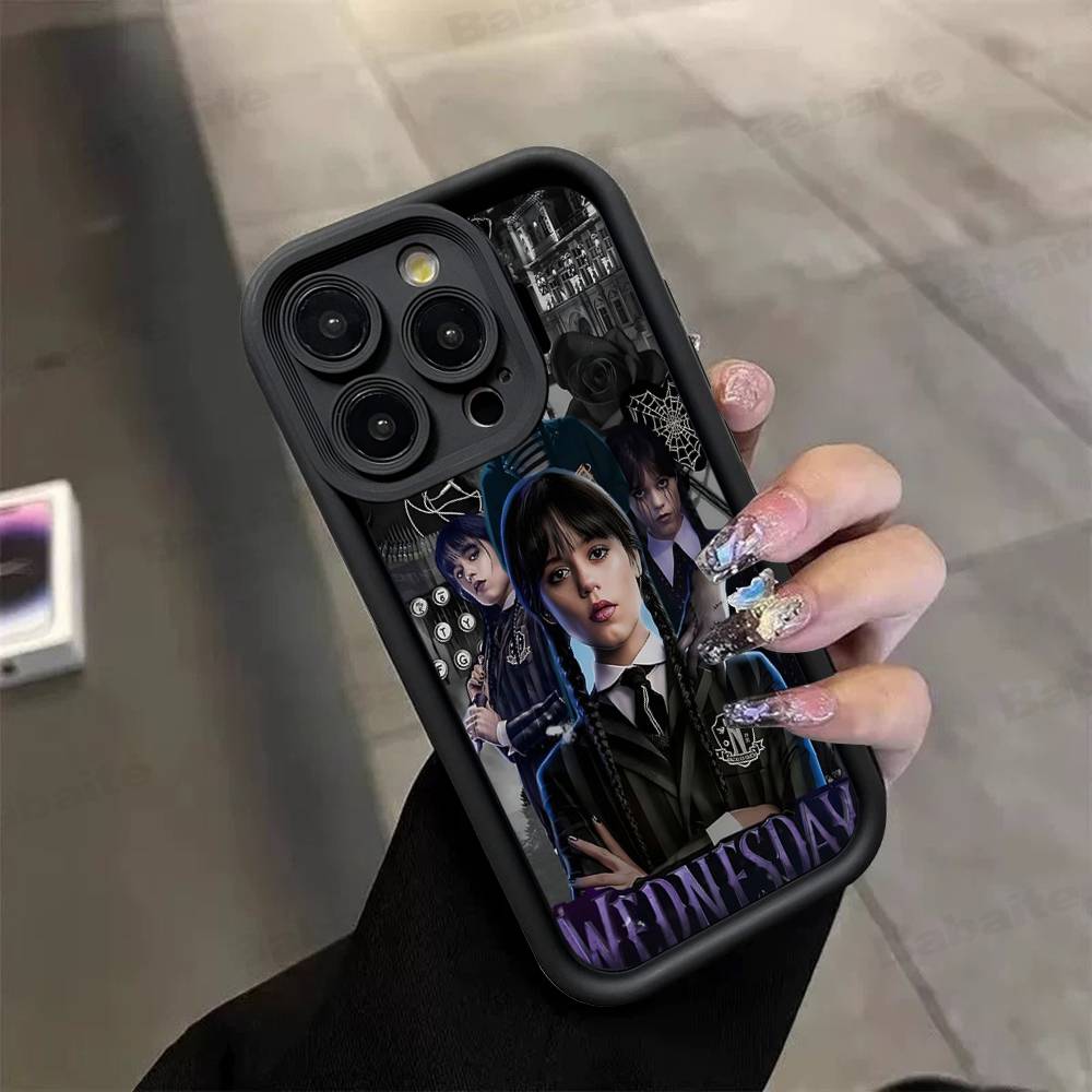 American W-WednesdayS Movie TV A-Addams Phone Case For IPhone 17 16 15 14 13 12 11 Pro Max Mini Plus Soft TPU Back Cover