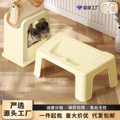 Ergonomic Footrest Stool Office Desk Chair Under Foot Support Plastic Adjustable Height Non-Slip Base